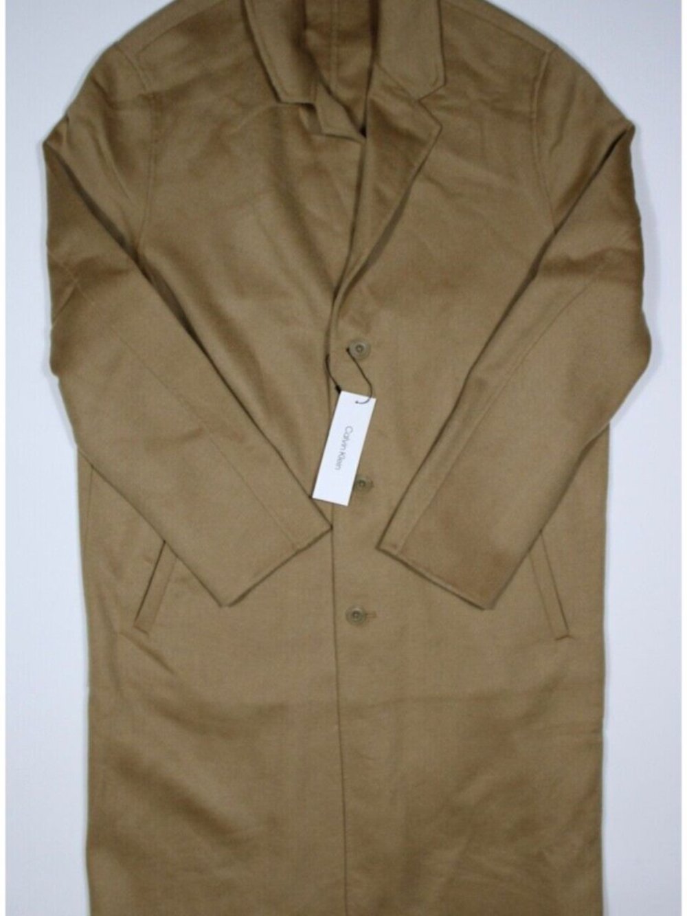 NEW Calvin Klein Men's M Long Wool-Blend Walker Coat NWT $399 - Picture 2 of 3